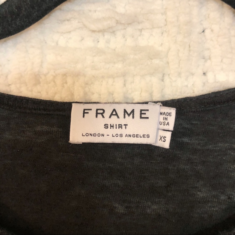 FRAME Le Boxy Epaulette Linen Tee - Picture 5 of 7